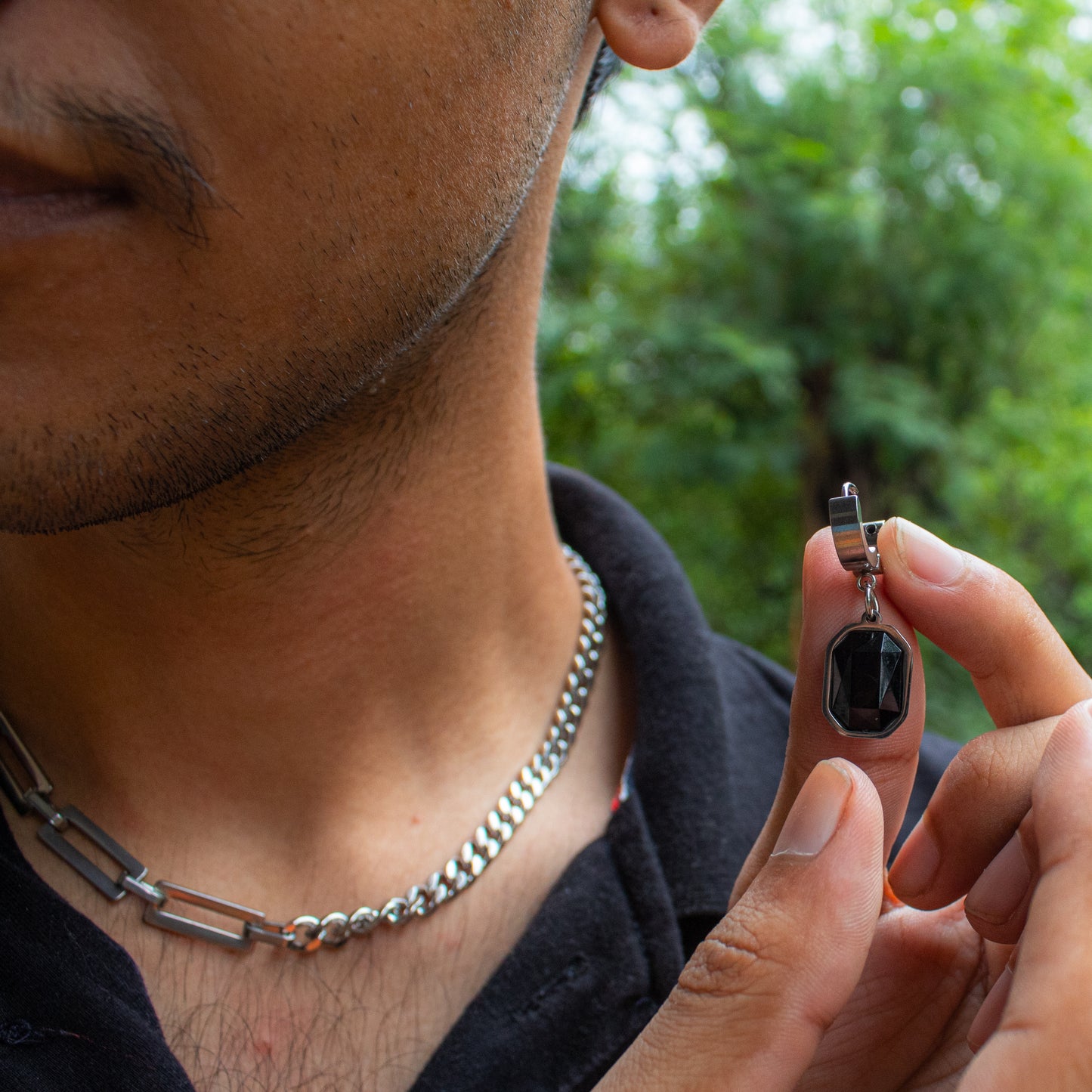 'Cheques' Necklace + Earring