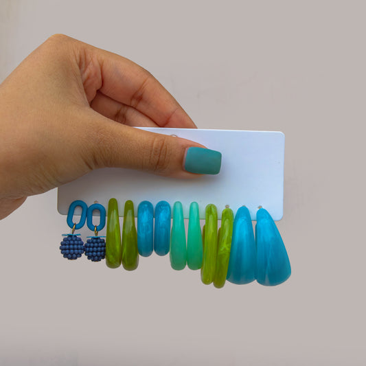 'Arcade' Set of 5 Earrings/Hoops